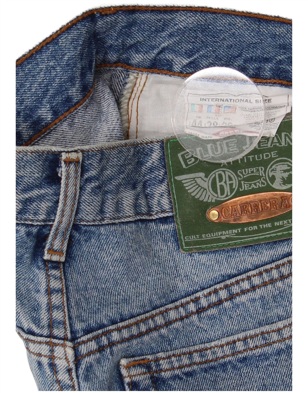 Carrera Short en jean taille haute pour femme IT 44 Medium W26 Bleu Coton