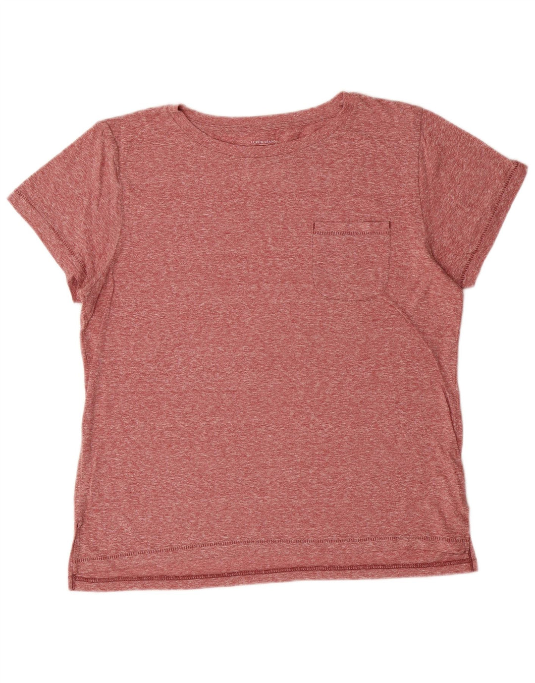 J. CREW T-Shirt Femme Top UK 16 Large Rouge Polyester