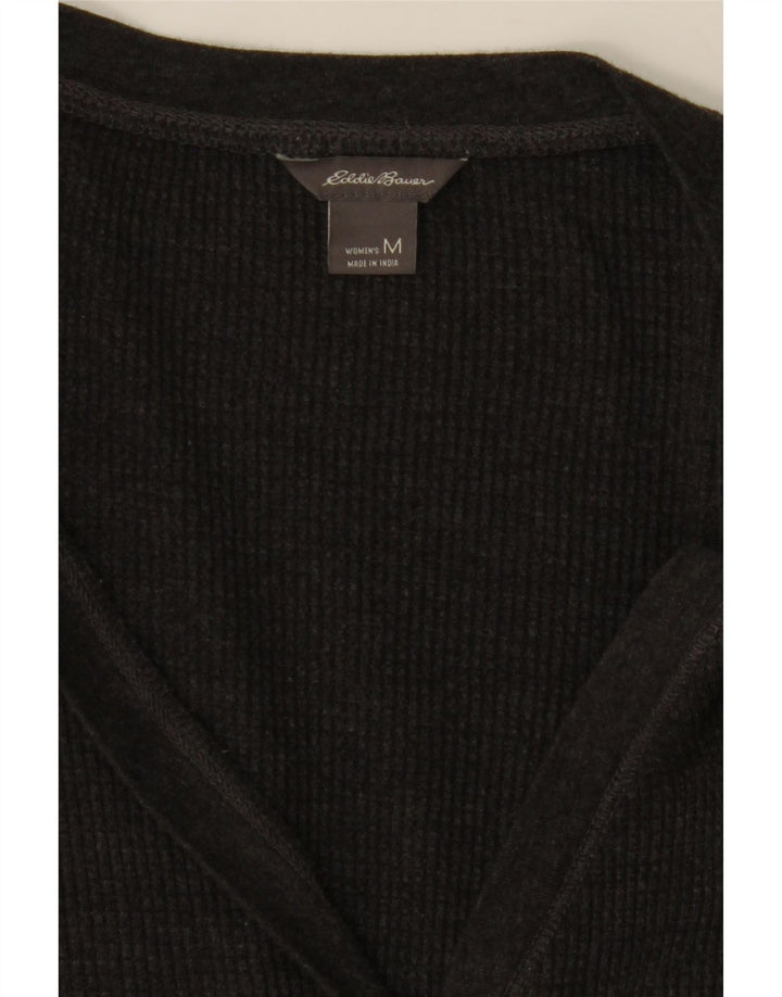 EDDIE BAUER Womens Top Long Sleeve UK 14 Medium Grey Cotton Vintage Eddie Bauer and Second-Hand Eddie Bauer from Messina Hembry 
