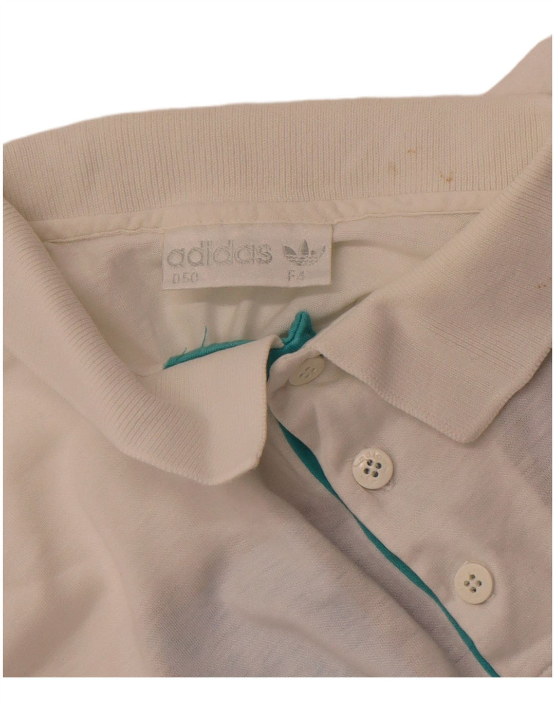 ADIDAS Polo graphique homme IT 50 coton blanc moyen