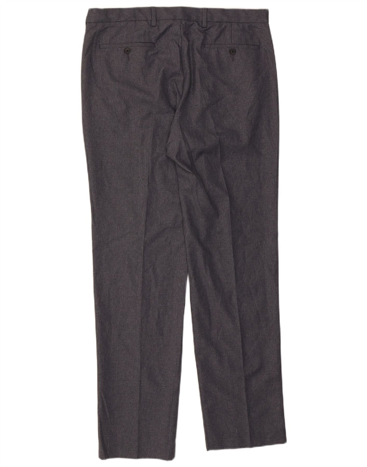 Marks & Spencer Pantalon Chino Coupe Regular Homme W36 L33 Gris Polyester
