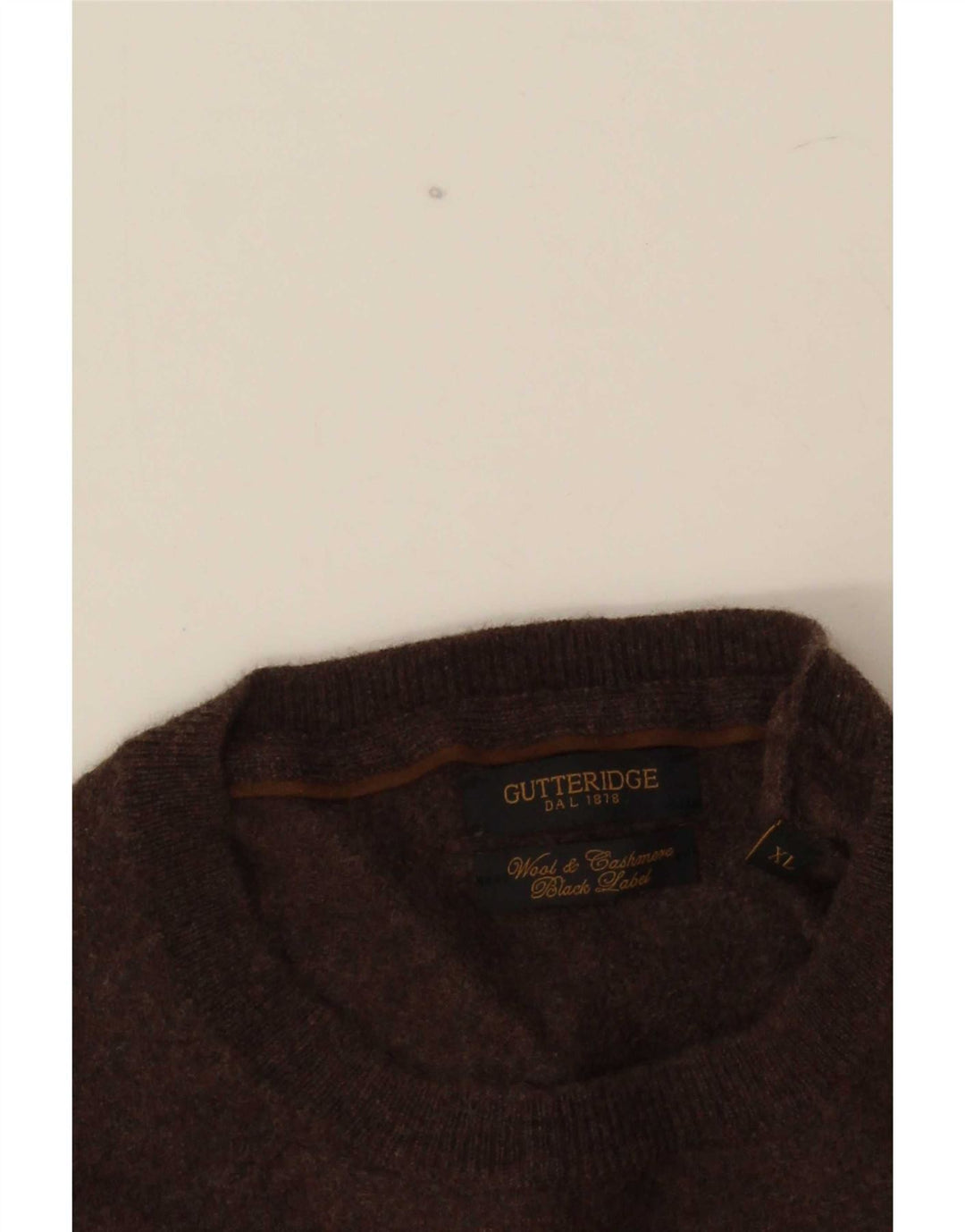 Gutteridge Pull à col rond pour femme UK 18 XL Laine marron