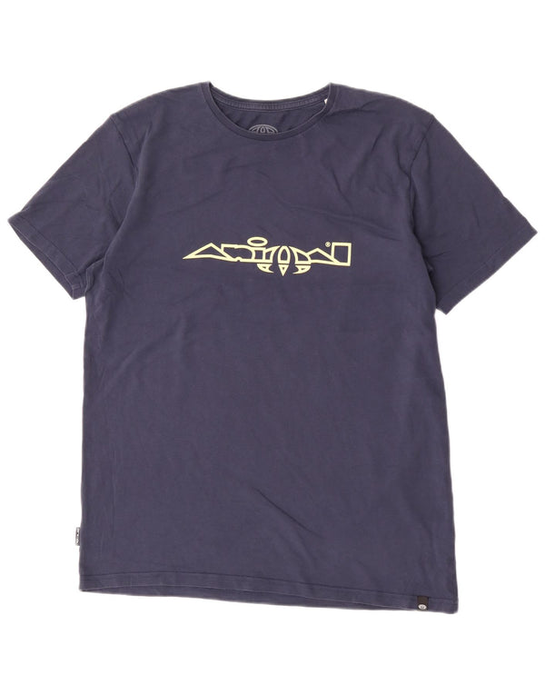 Animal Mens Graphic T-Shirt Top Large Bleu Marine Coton