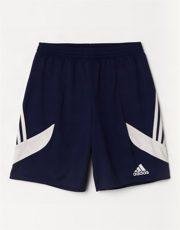 Adidas Short de sport Climalite pour homme, petit, bleu marine, polyester color block