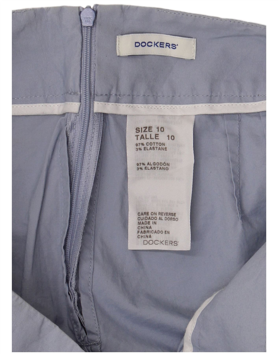 DOCKERS Mini jupe femme US 10 Large W32 coton bleu
