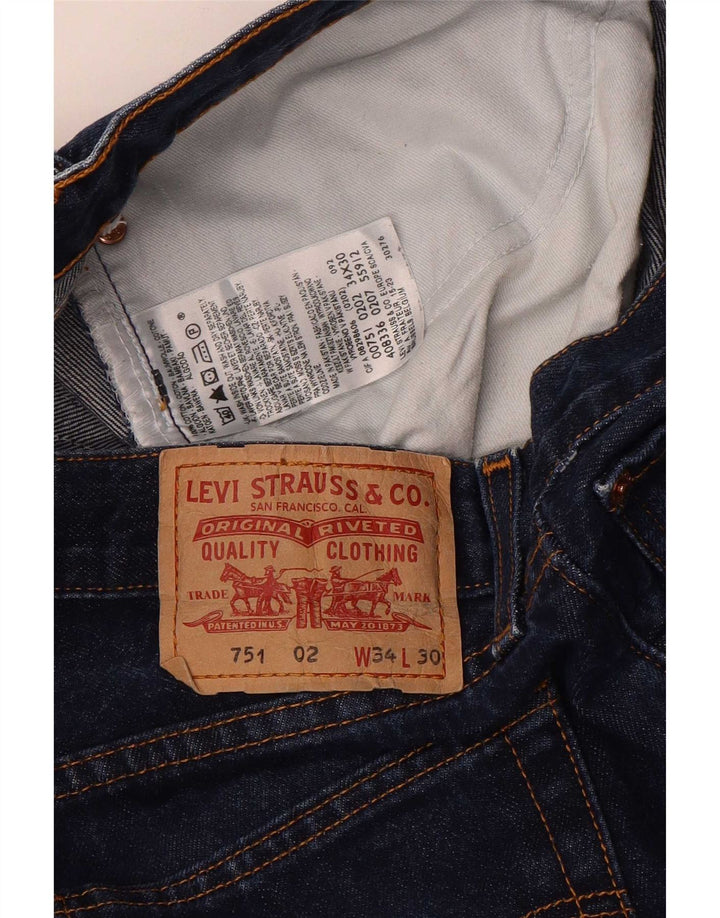 Levi's Jean Droit 751 Femme W34 L30 Bleu Coton