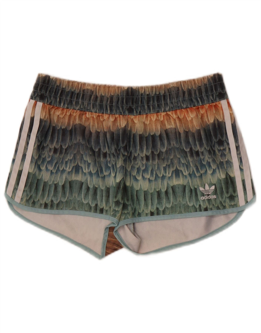 Adidas Short de sport à motif abstrait pour femme UK 8 Small Multicolore