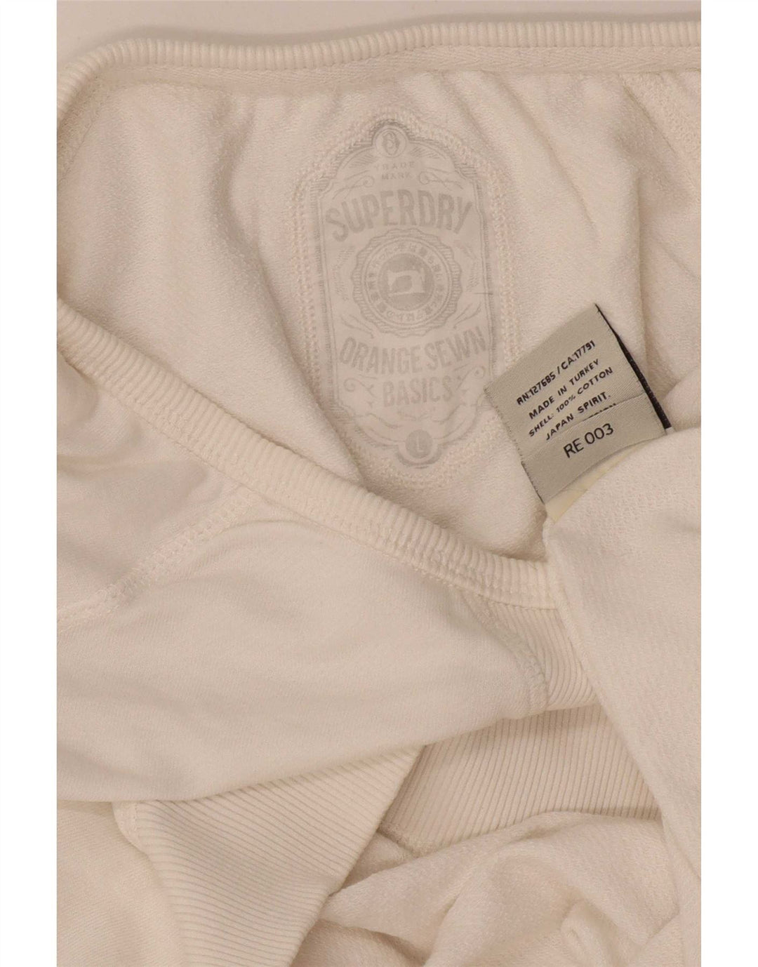 Superdry Sweat-shirt pour femme UK 16 Large Blanc Coton