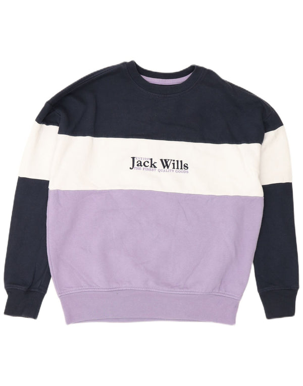 Jack Wills Sweat-shirt graphique pour femme UK 6 XS Multicolore