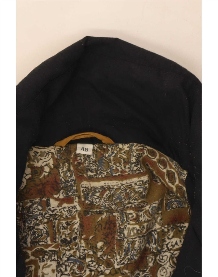 vintage Mens Rembourré Bomber Jacket IT 48 Brun Moyen