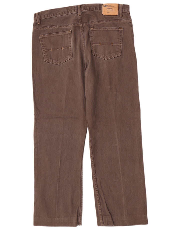 Marks & Spencer Jean droit bleu Harbor pour homme W36 L28 coton marron