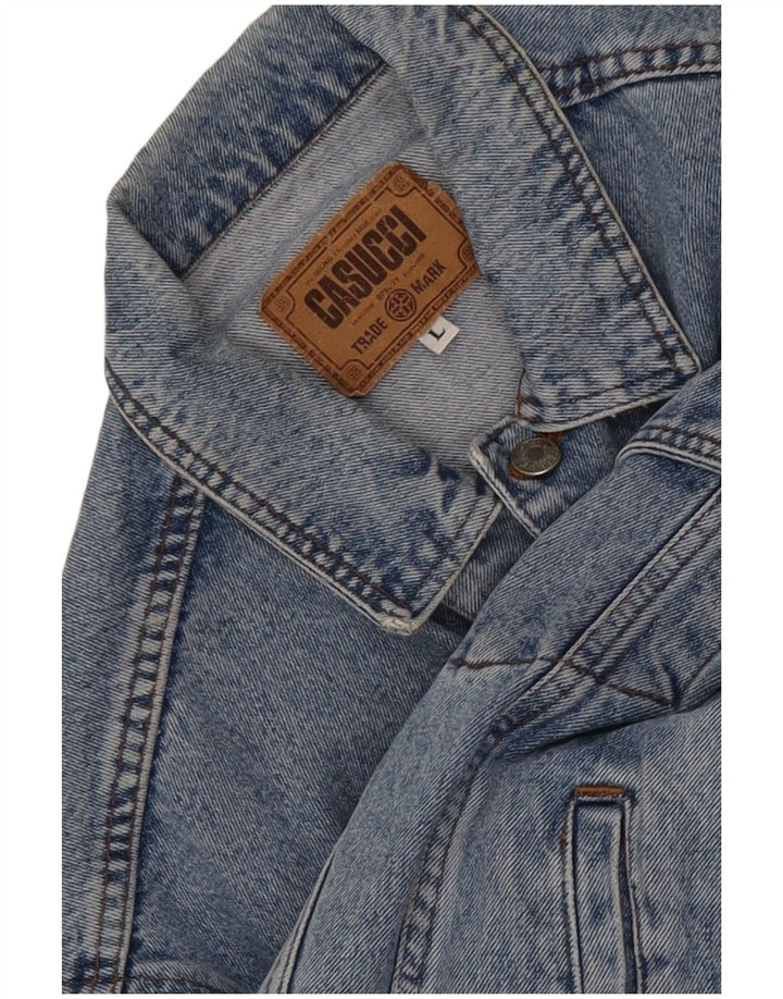 Casucci Veste en jean pour homme UK 40 Large Bleu