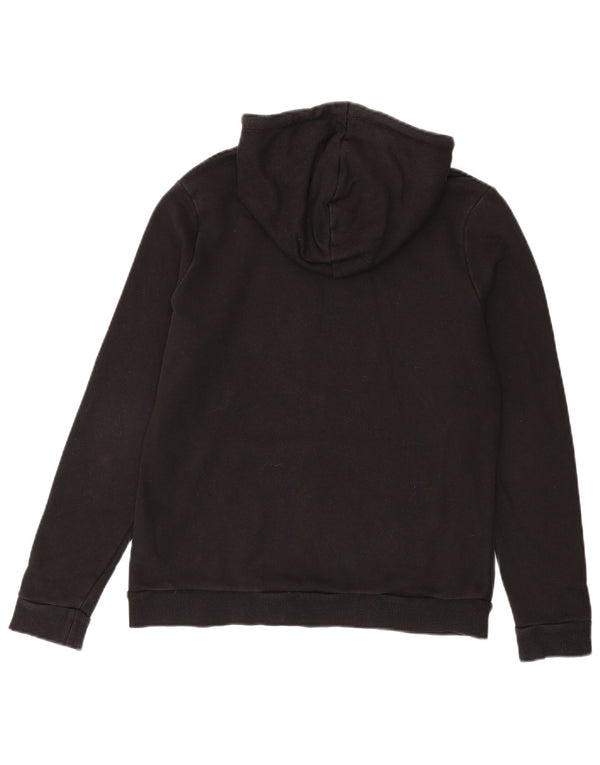 Puma Pull à capuche graphique pour femme UK 16 Large Noir Coton