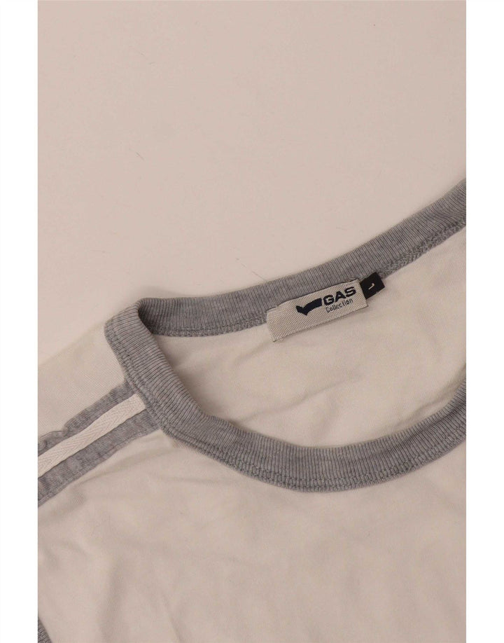 Gas Débardeur Homme Large Blanc Colorblock