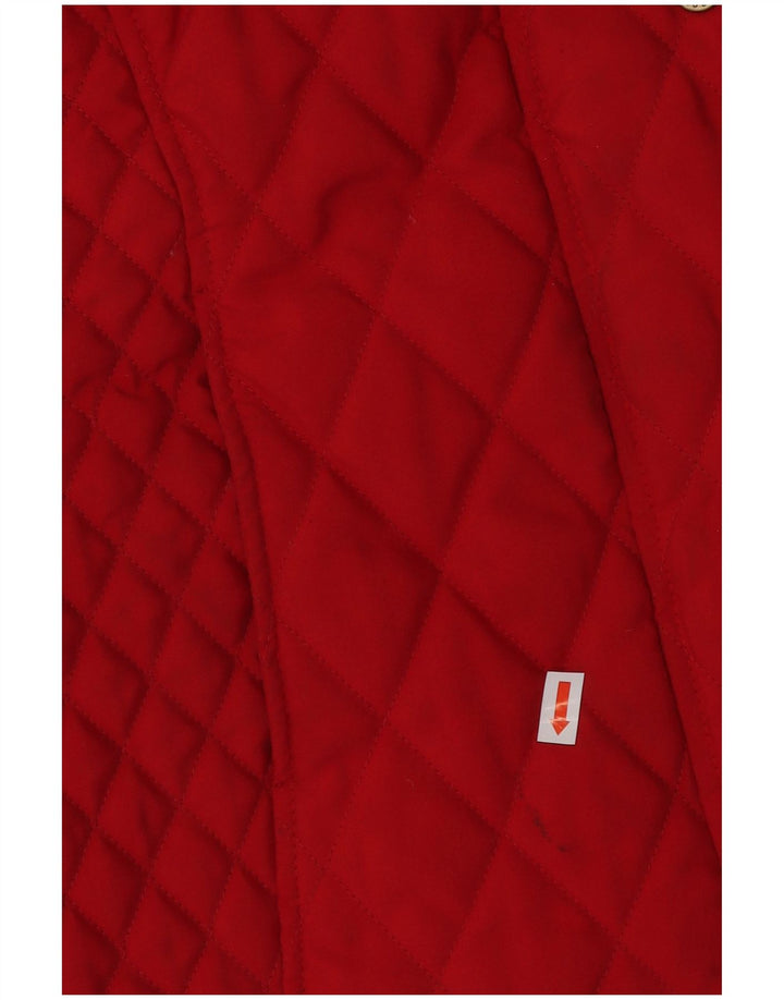 BARBOUR Gilet matelassé pour femme UK 12 Polyester rouge moyen