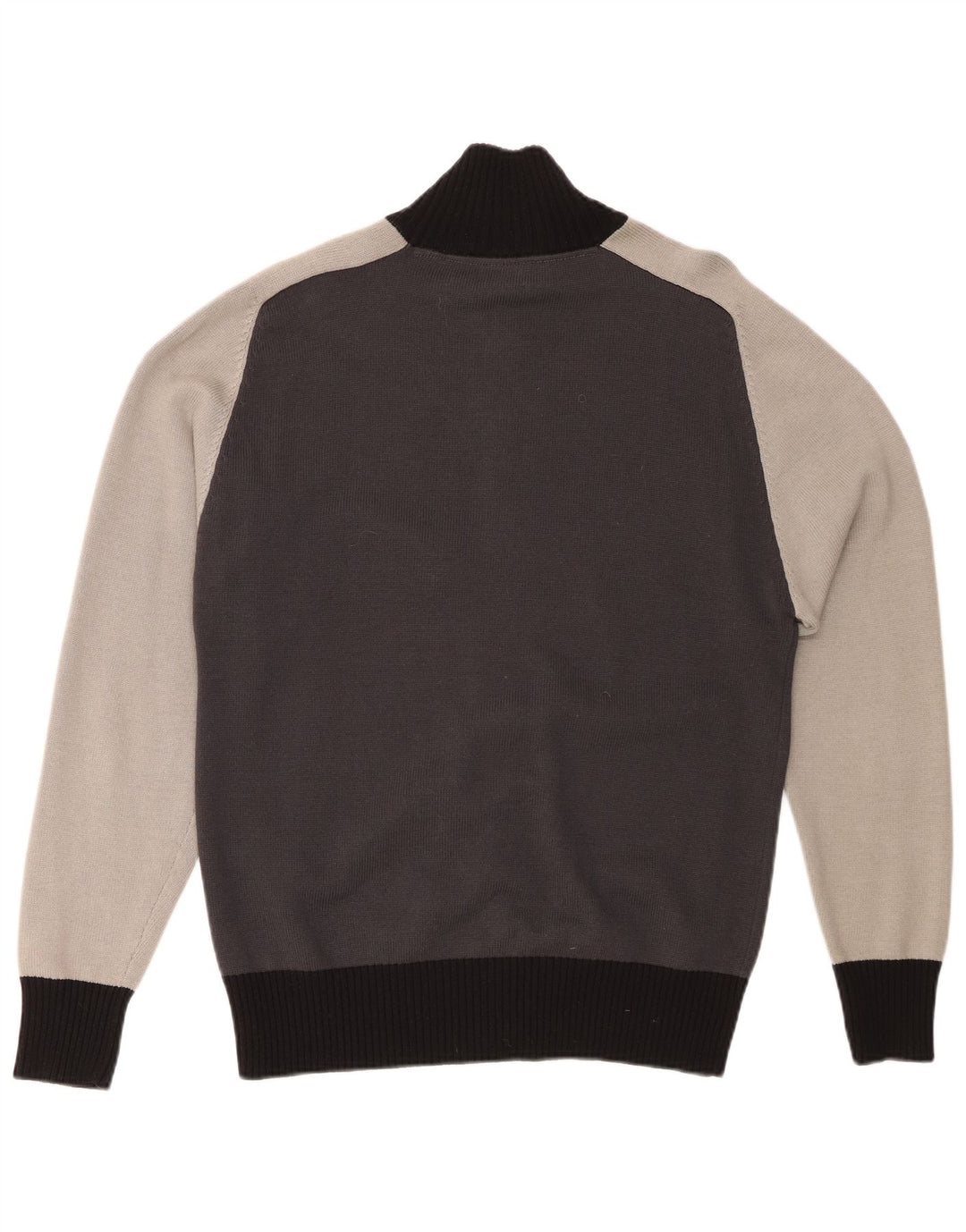 FISHBONE Mens Cardigan Sweater Large Multicoloured Colourblock