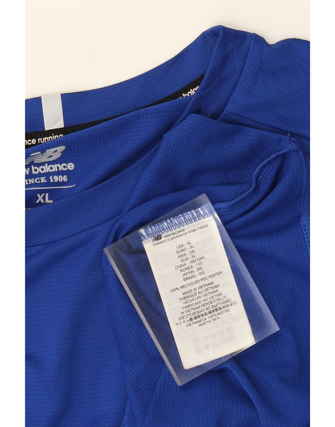 NEW BALANCE T-Shirt Homme Top XL Bleu Polyester
