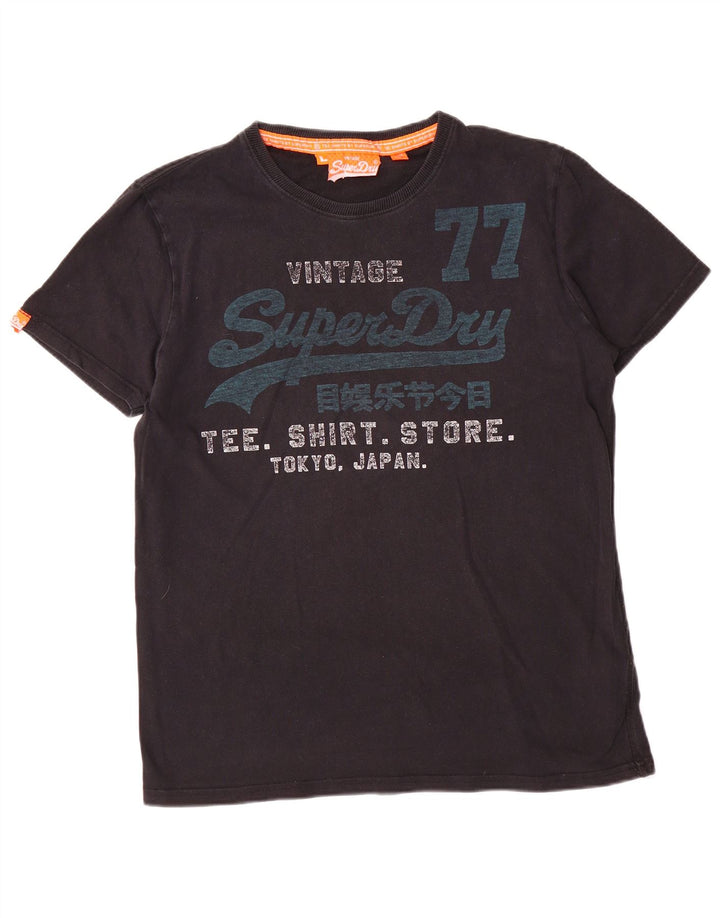 Superdry T-Shirt Graphique Homme Grand Noir Coton