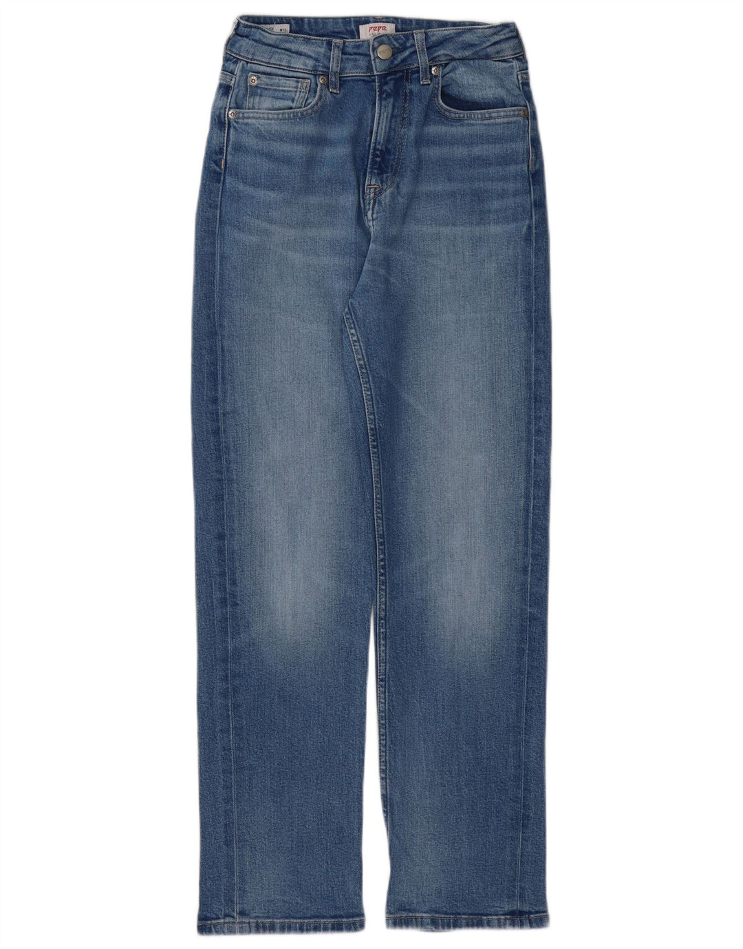 PEPE JEANS Jean droit femme W25 L28 bleu coton