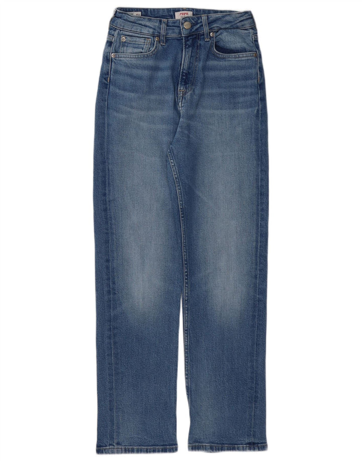 PEPE JEANS Jean droit femme W25 L28 bleu coton