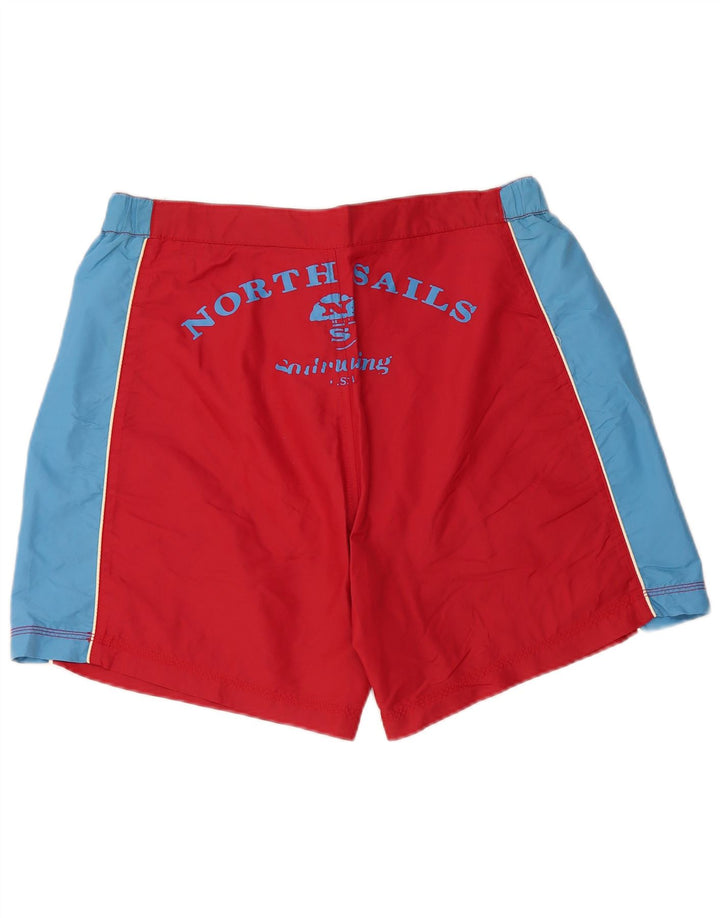NORTH SAILS Short de Bain Graphique Homme Large Rouge Colorblock Polyamide