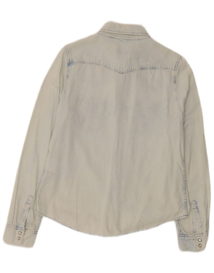 Levi's Chemise en Jean Coupe Classique Femme UK 14 Bleu Moyen Coton