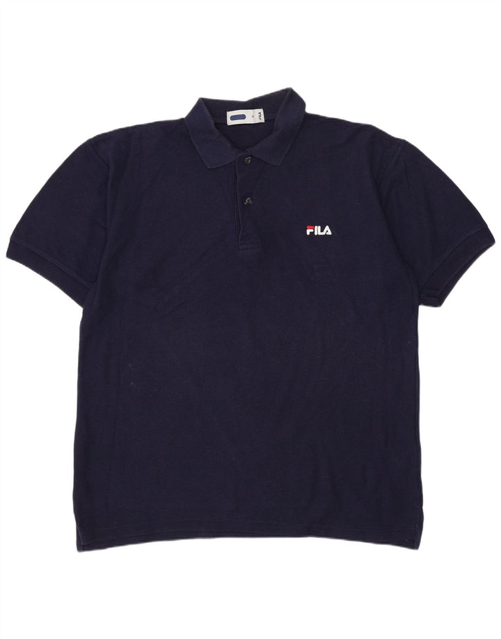Fila Polo Homme Bleu Marine Moyen Coton