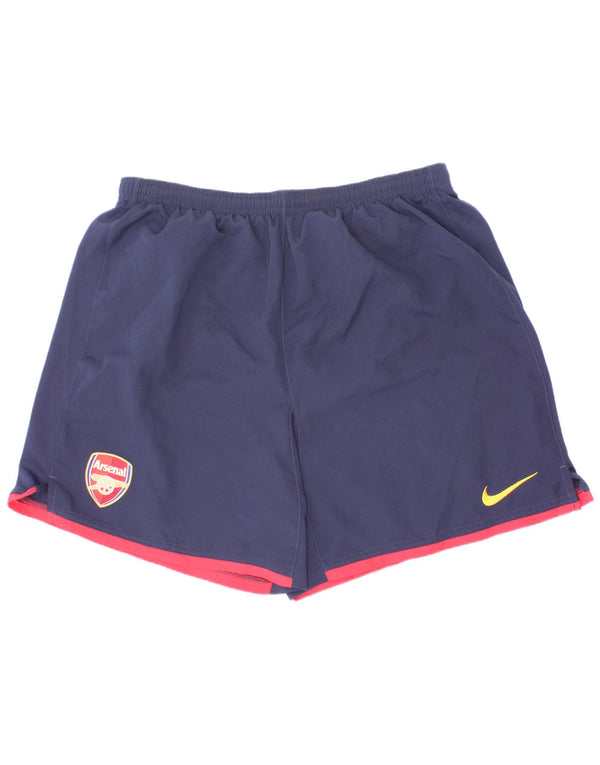Nike Garçons Arsenal Sport Short 13-14 ans XL Bleu Marine Rayé Polyester