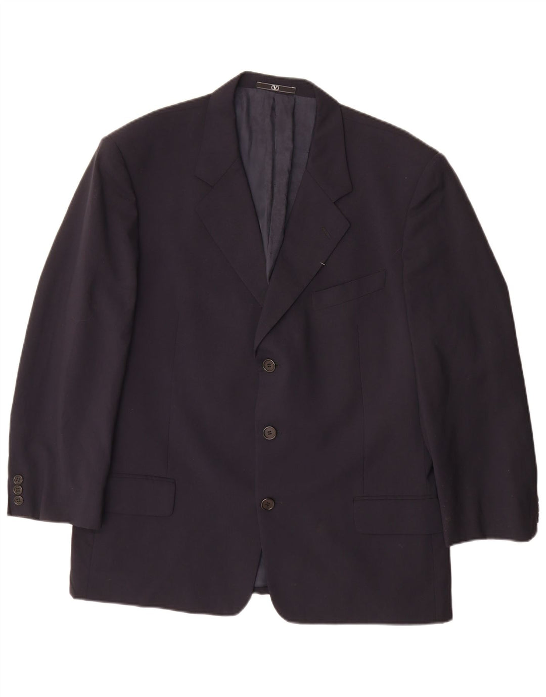 Valentino Veste Blazer 3 Boutons Homme UK 40 Large Bleu Marine