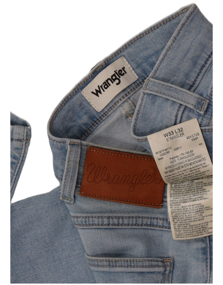 Wrangler Jean Slim Strangler Femme W33 L29 Bleu Coton