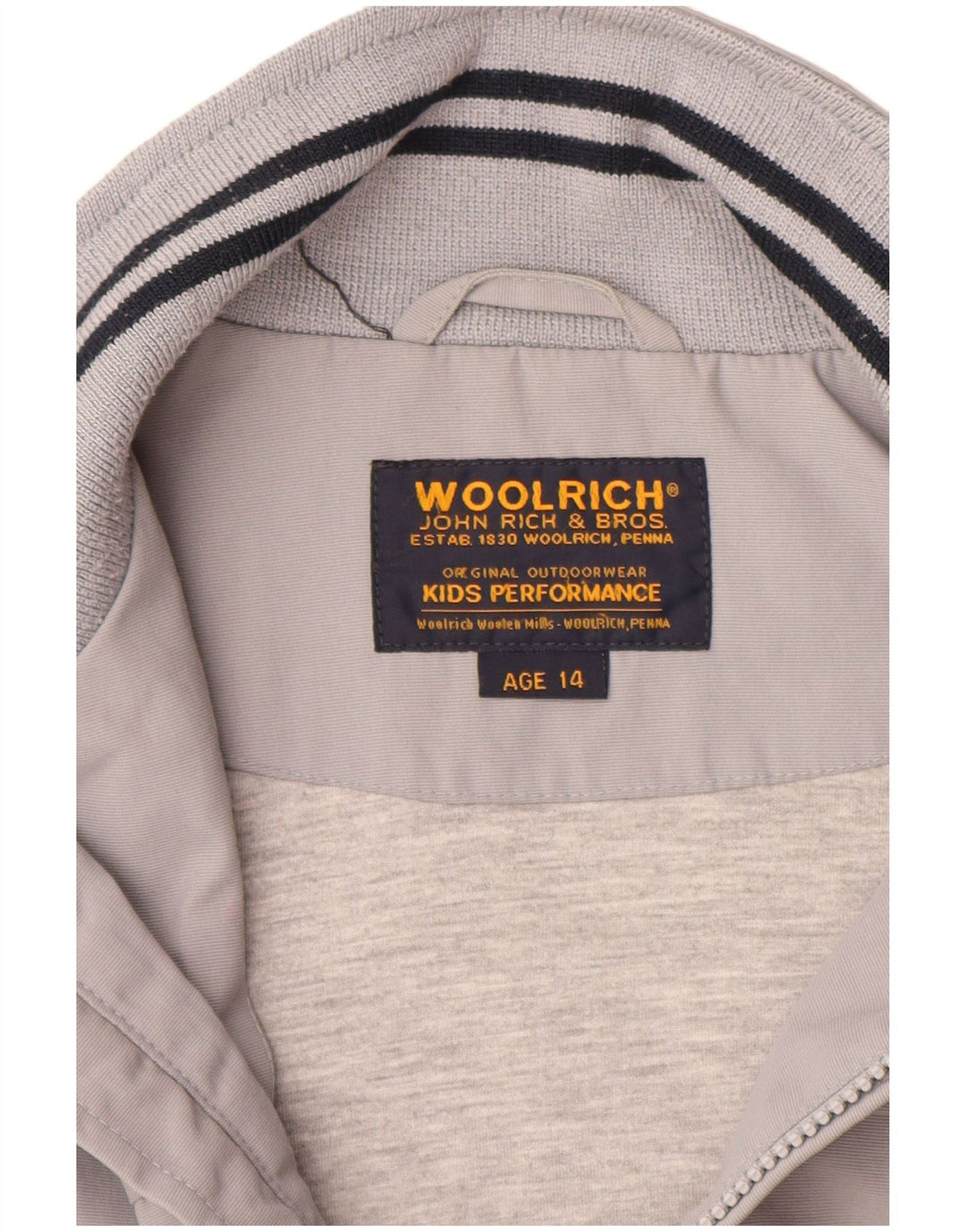 WOOLRICH Bomber Garçon 13-14 Ans Nylon Gris