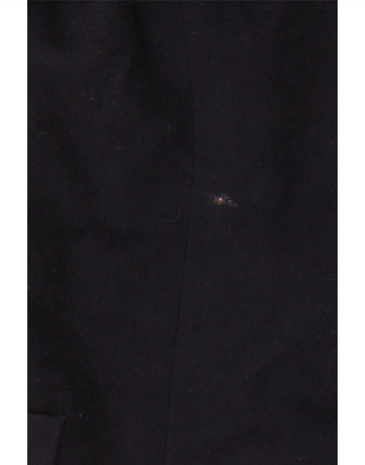 Jaeger Veste blazer à double boutonnage pour femme UK 6 XS Bleu marine Laine vierge