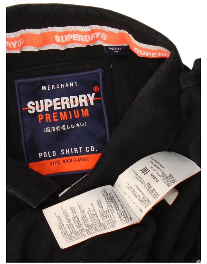 Superdry Polo Graphique Homme 3XL Noir Coton