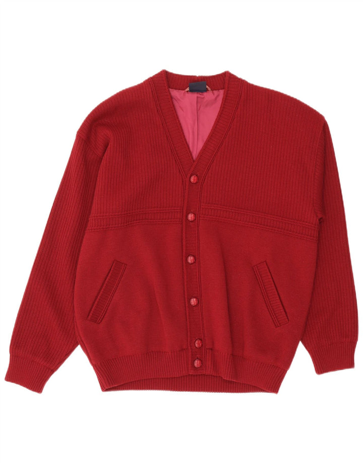 Almira Pull Cardigan Homme IT 52 Grande Laine Mérinos Rouge