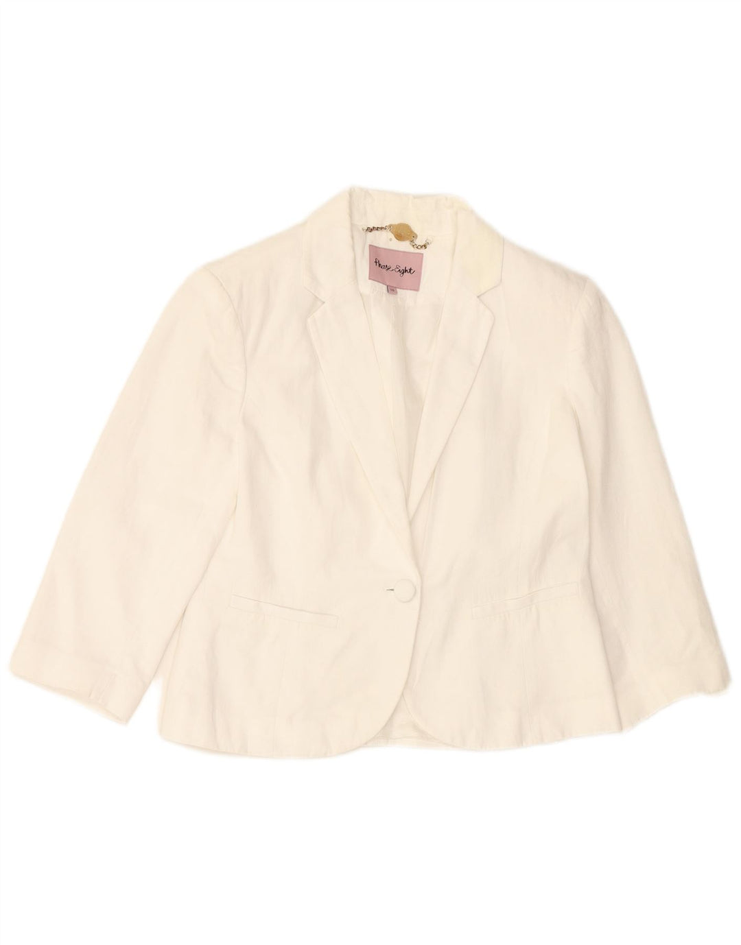 PHASE EIGHT Veste boléro à manches 3/4 pour femme avec 1 bouton UK 10 Small Blanc