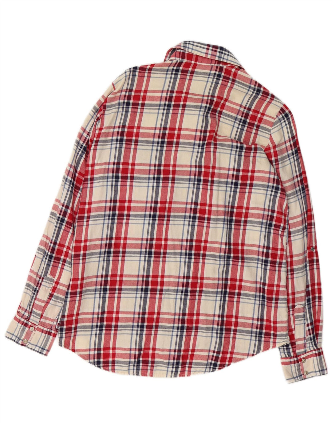 Zara Chemise en flanelle pour femme UK 14 Coton à carreaux rouge moyen