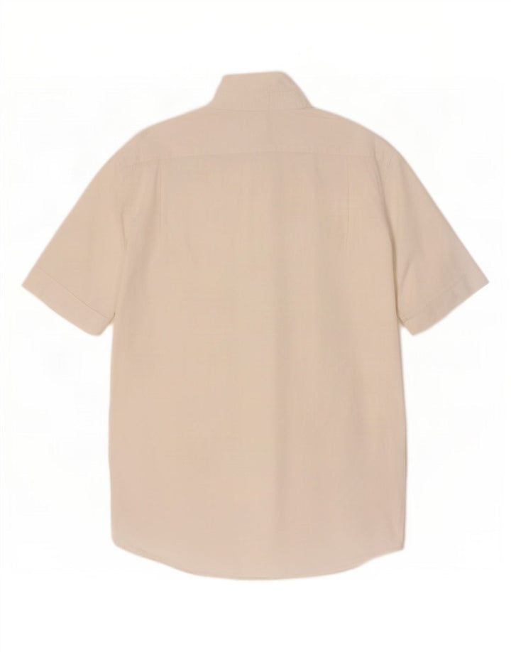 Lacoste Chemise à manches courtes pour hommes Taille 39 Coton blanc moyen