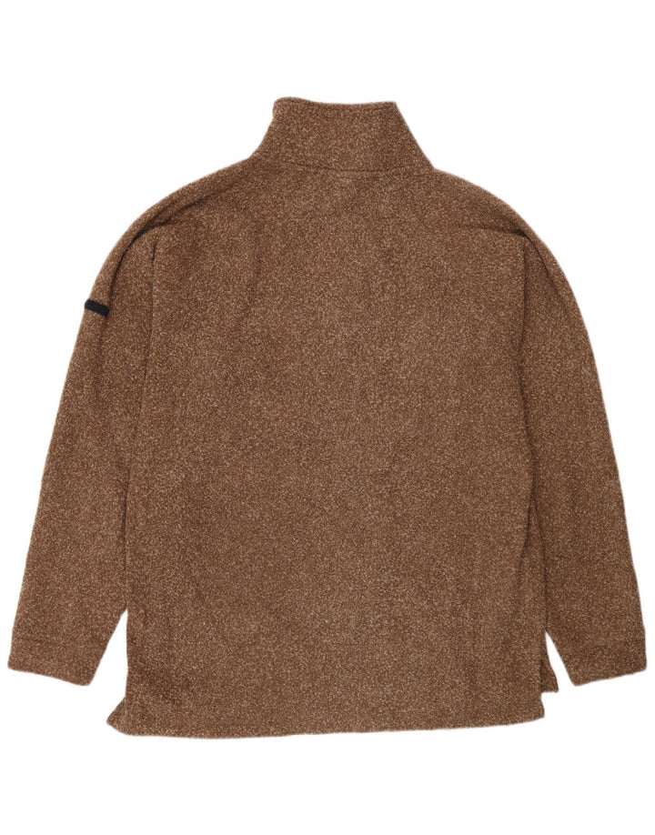 Asics Pull polaire à col zippé pour homme XL Marron