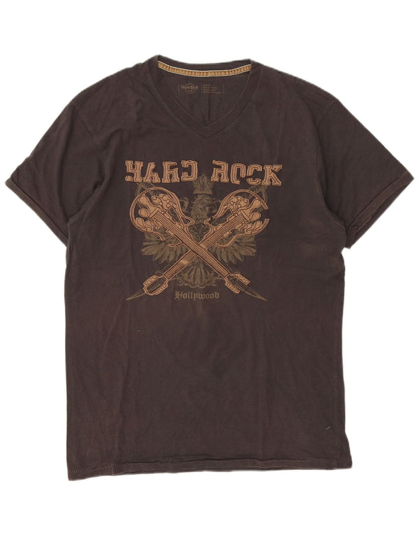 Hard Rock Cafe T-Shirt Hollywood Graphic Homme Gris Moyen Coton