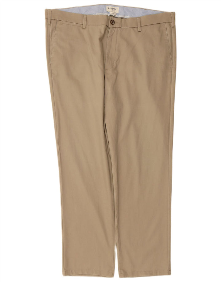 DOCKERS Pantalon Chino Slim Fuselé Homme W40 L29 Coton Beige