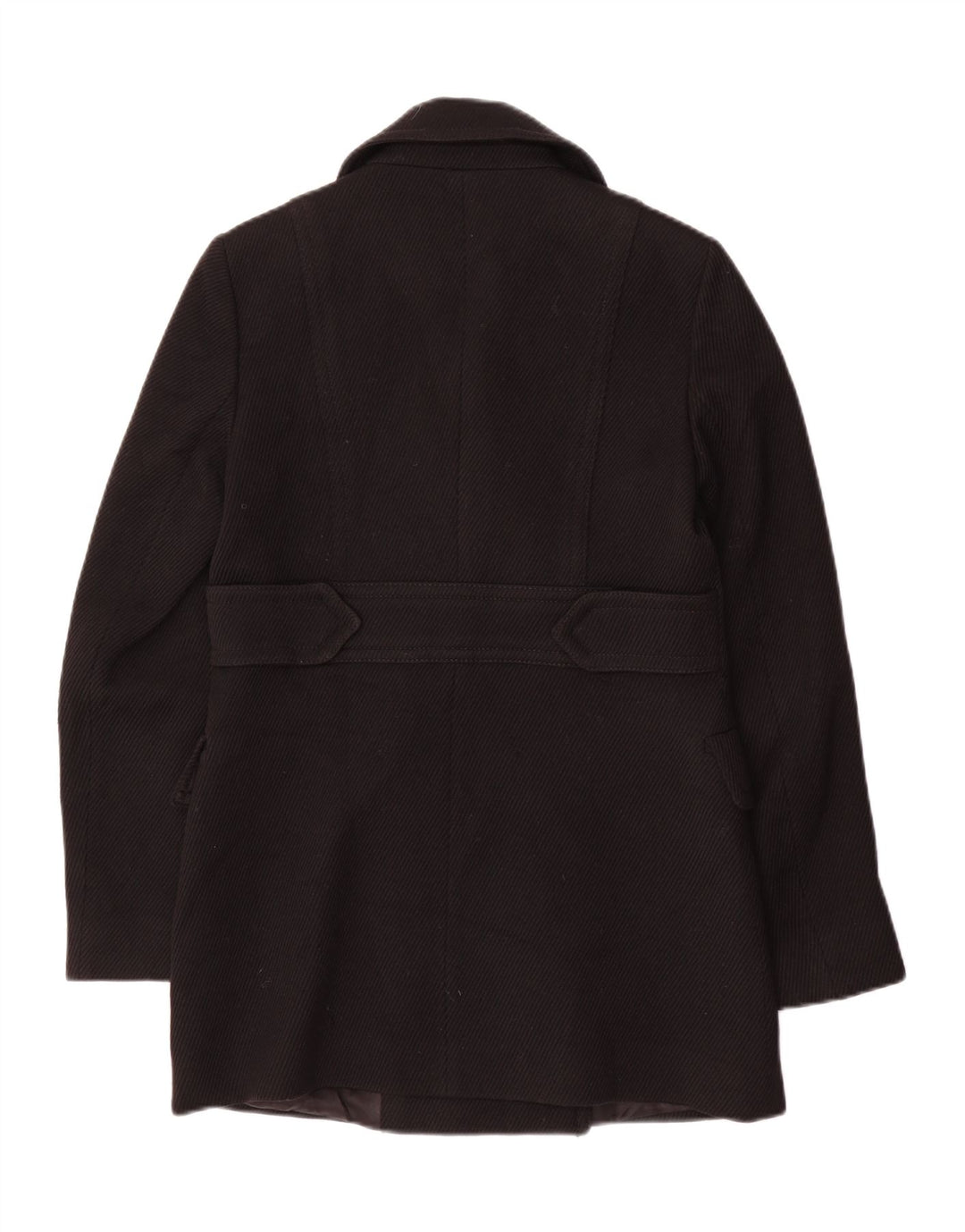 Massimo Dutti Manteau croisé pour femme EU 38 Petite laine noire