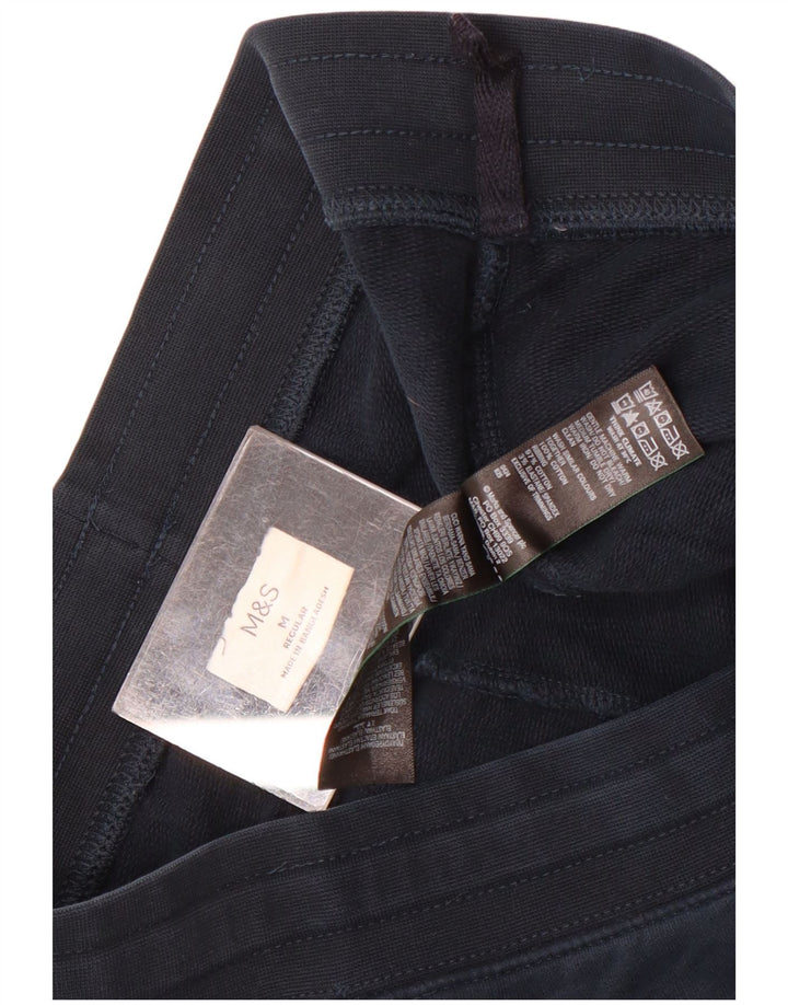 Marks & Spencer Short de Sport Regular Homme Bleu Marine Moyen Coton