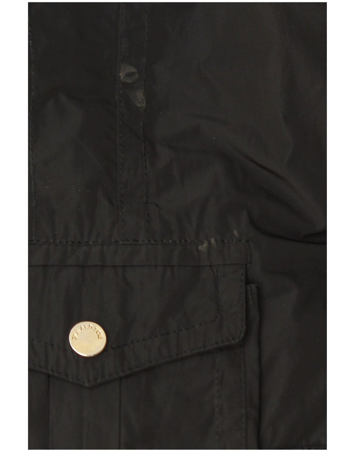 Silk and Soie Veste matelassée à capuche IT 44 Femme Noir Moyen Polyamide