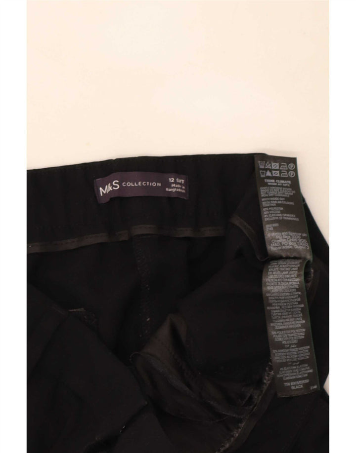 Marks & Spencer Pantalon court pour femme UK 12 Medium W30 L25 Noir