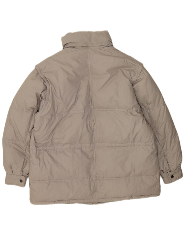 veste rembourrée homme vintage UK 44 2XL Coton Gris