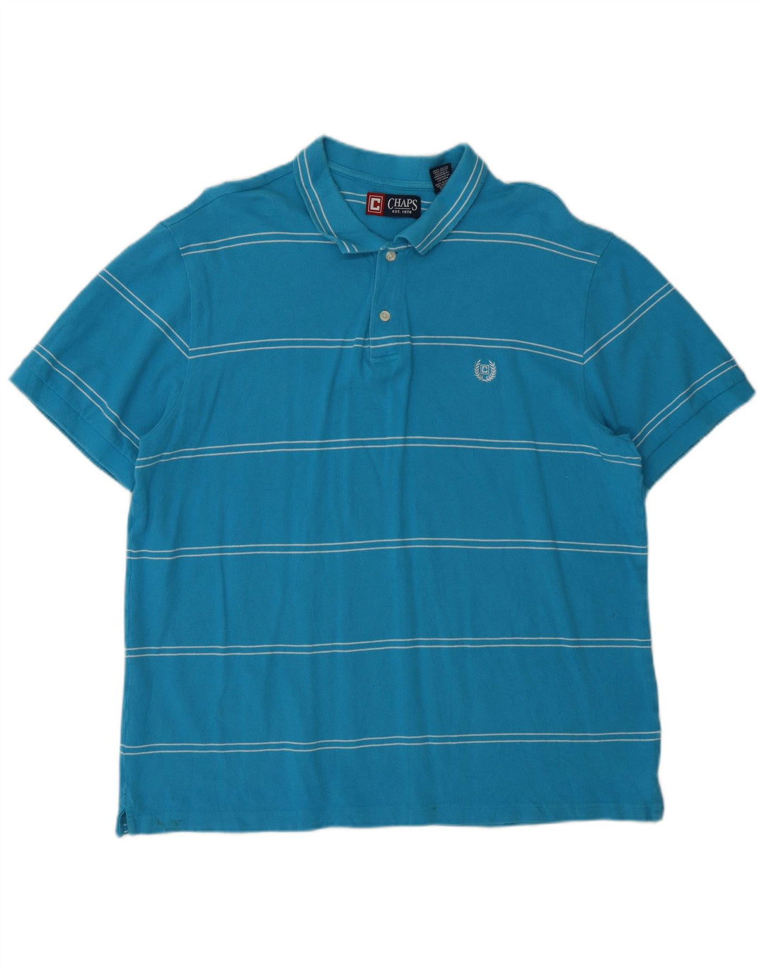 Chaps Polo Homme XL Bleu Rayé Coton
