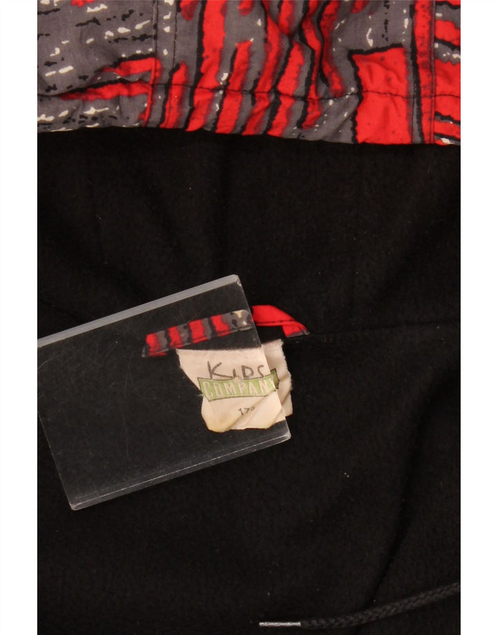 Veste coupe-vent à capuche vintage pour garçons 15-16 ans Polyamide géométrique rouge