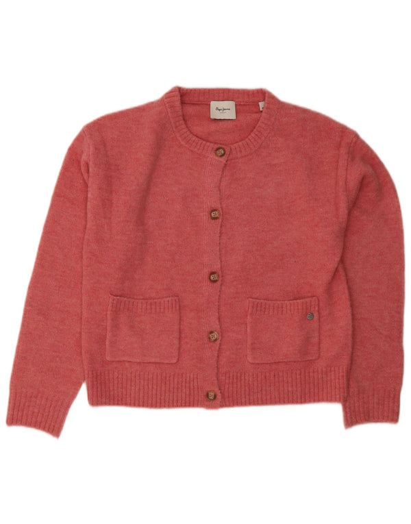 PEPE Jeans Cardigan court pour femme UK 44 Rose moyen