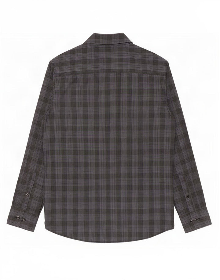 Calvin Klein Chemise Modern Fit Homme Petit Carreau Gris Coton