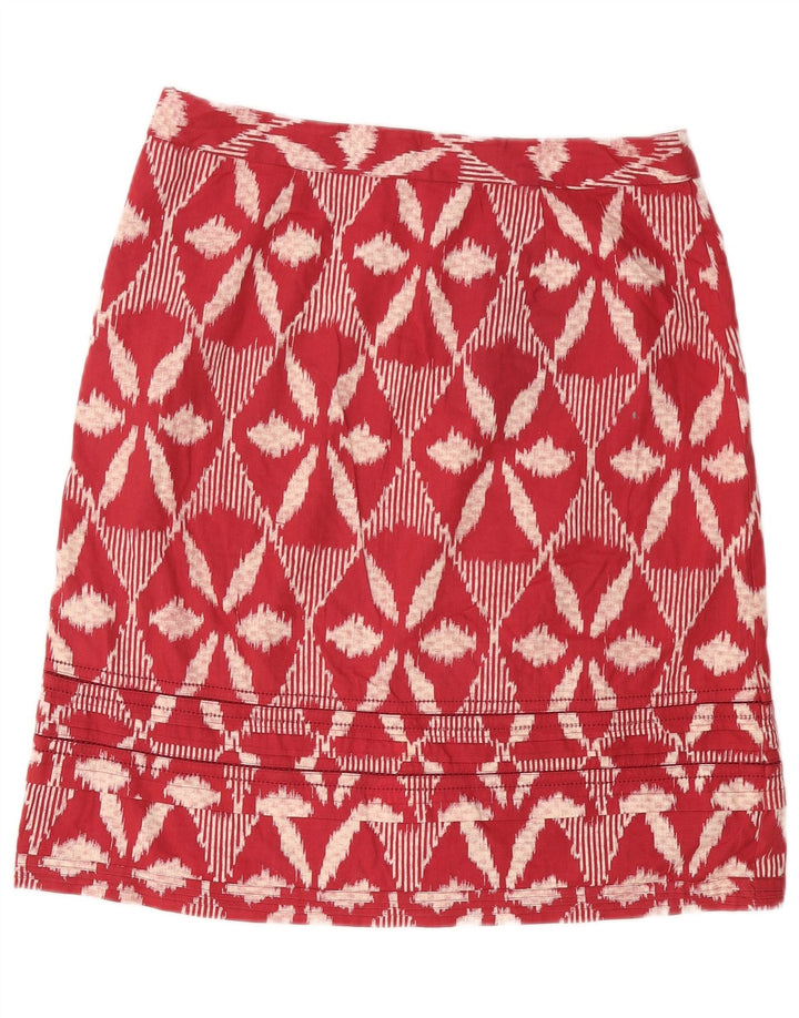 Mini jupe White Stuff pour femme UK 14 Large W34 en coton floral bordeaux